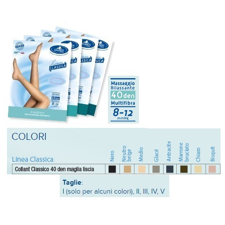 Sauber Collant 40 DEN Taglia 2 Colore Cipria