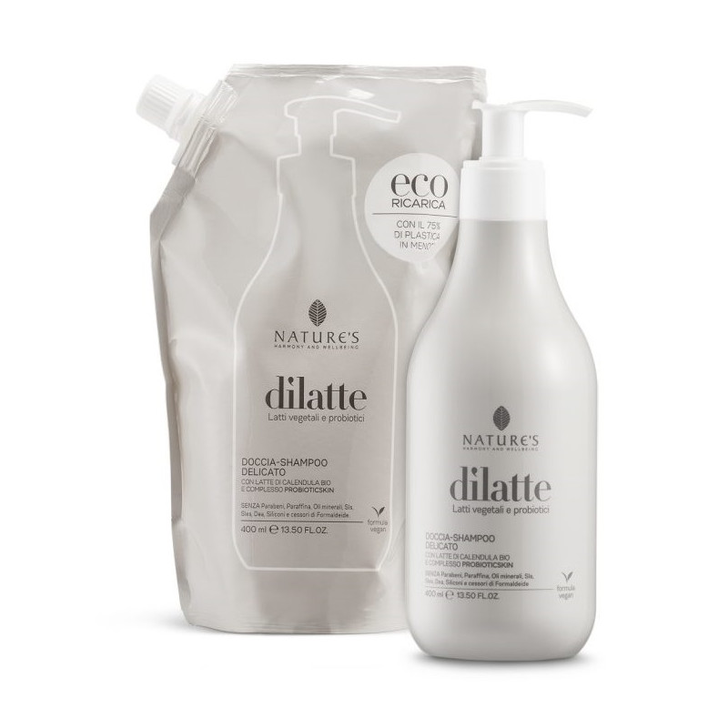 Dilatte Doccia-Shampoo Delicato Eco Ricarica 400 ml.